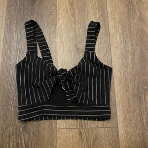 Cute crop top front tie knot